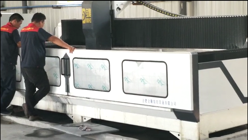 寶雕石材加工中心客戶使用現場